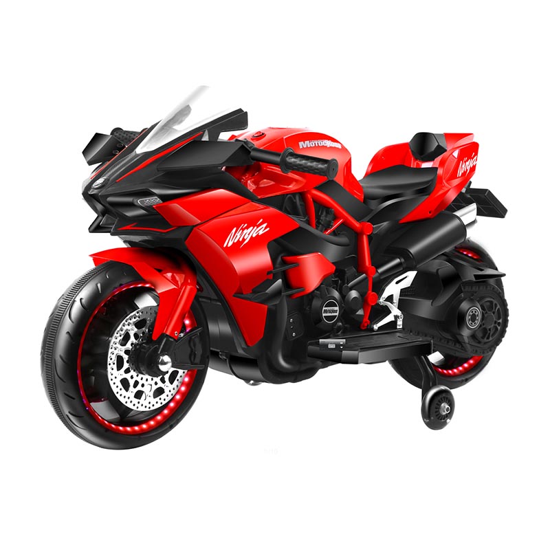 รถมอเตอร์ไซด์นั่งขนาดใหญ่ 12V สำหรับเด็กโตพร้อมดนตรีและแสง