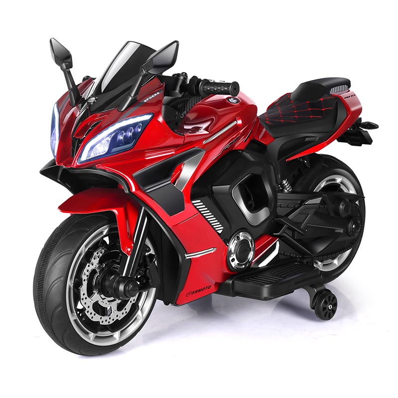 รถจักรยานยนต์ไฟฟ้าสำหรับเด็กแบบ Dual Drive 12V พร้อมสตาร์ทด้วยกุญแจ