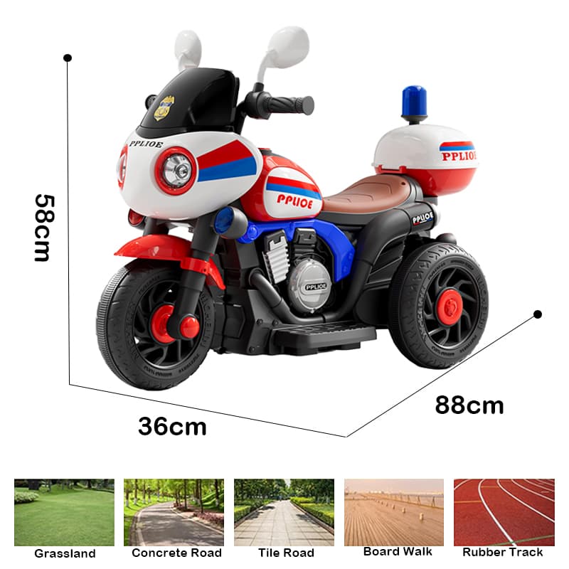 6V Kids Electric Motorcycle with LED Lights & Early Education