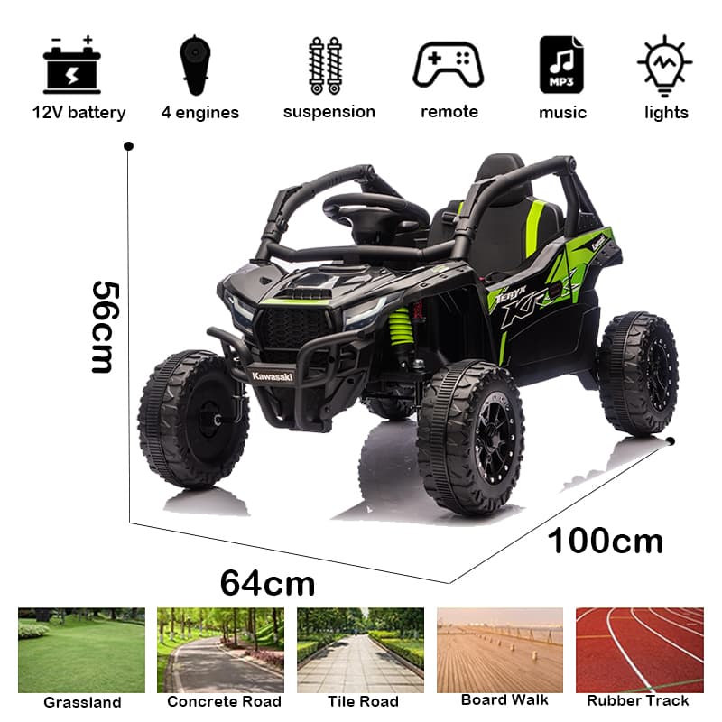 12V Licensed Kawasaki KRX 1000 one seat RUV